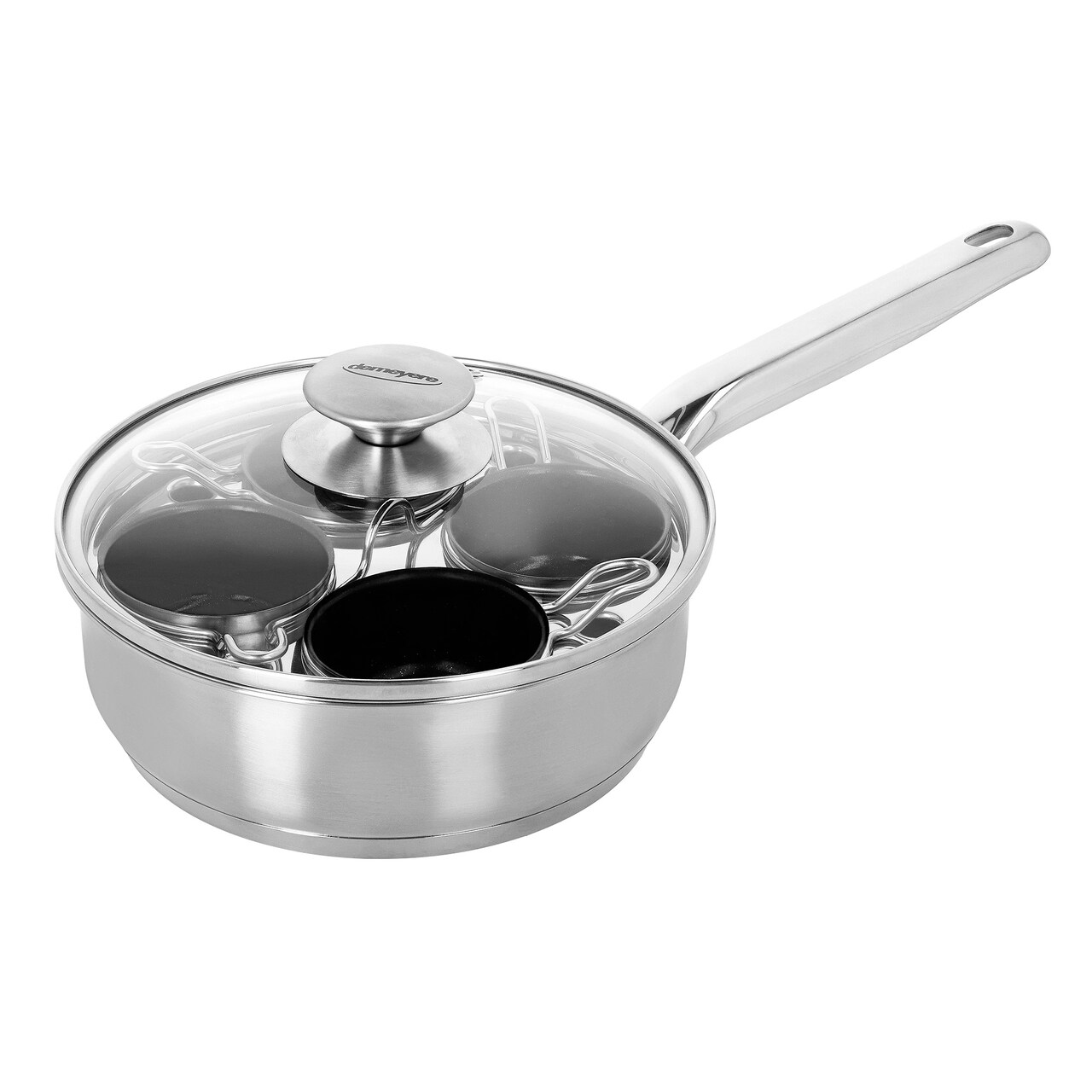 Demeyere Resto Ceramic coating 4-cup Stainless Steel Egg Poacher Set